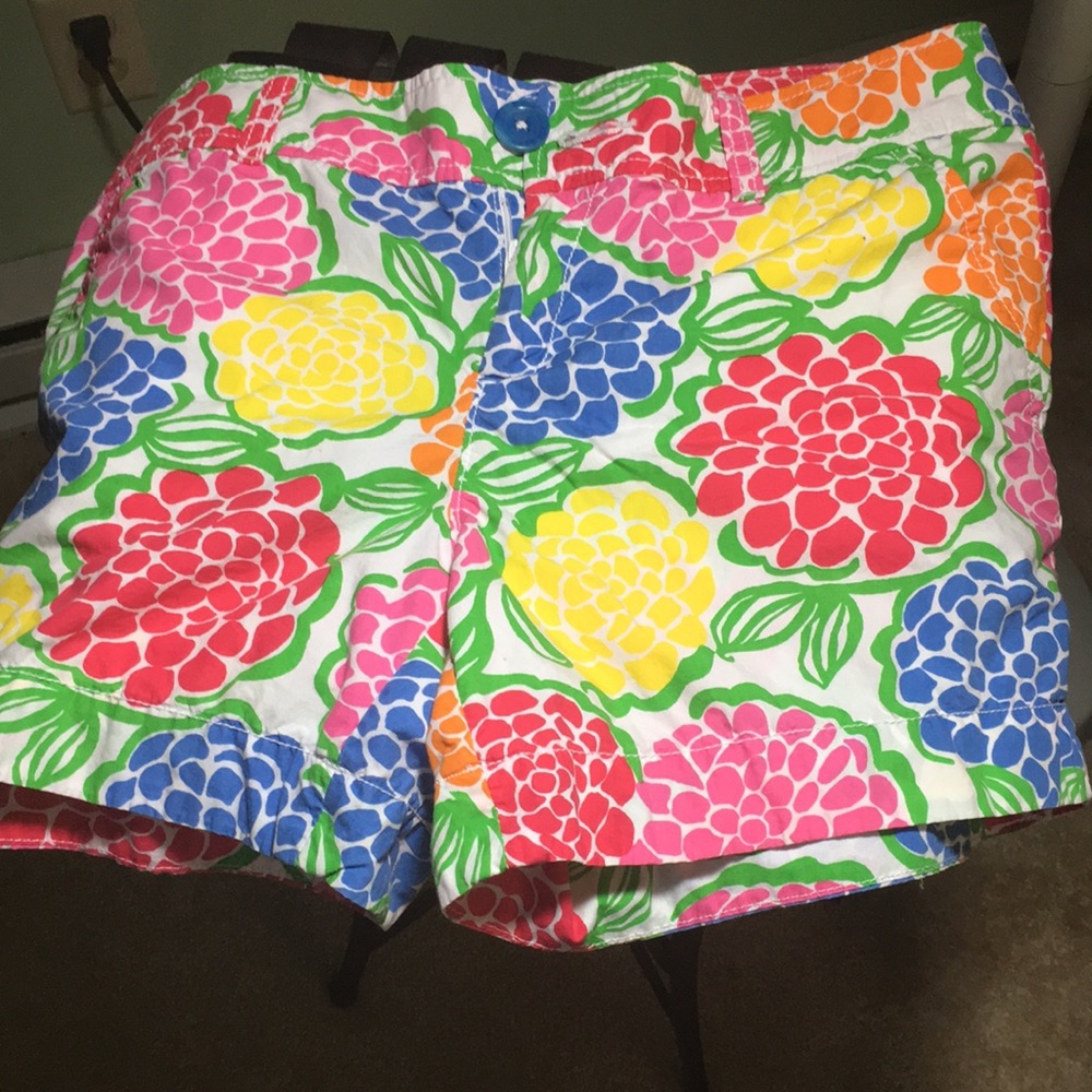 Lilly Pulitzer floral shorts, cotton, colorful